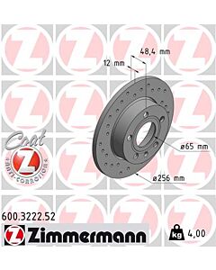 ZIMMERMANN 600322252 DISCO FRENO