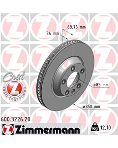 ZIMMERMANN 600322620 DISCO FRENO