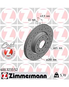 ZIMMERMANN 600323352 DISCO FRENO