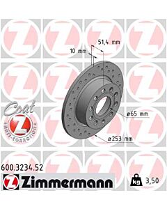 ZIMMERMANN 600323452 DISCO FRENO