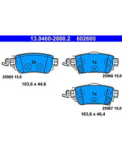 ATE 13046026002 KIT PASTIGLIE FRENO, FRENO A DISCO