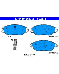 ATE 13046026332 KIT PASTIGLIE FRENO, FRENO A DISCO