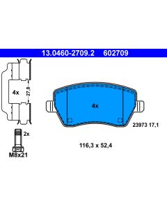 ATE 13046027092 KIT PASTIGLIE FRENO, FRENO A DISCO