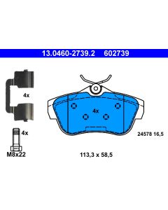 ATE 13046027392 KIT PASTIGLIE FRENO, FRENO A DISCO
