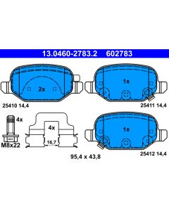 ATE 13046027832 KIT PASTIGLIE FRENO, FRENO A DISCO