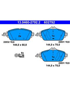 ATE 13046027922 KIT PASTIGLIE FRENO, FRENO A DISCO