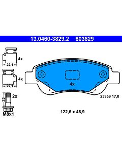 ATE 13046038292 KIT PASTIGLIE FRENO, FRENO A DISCO