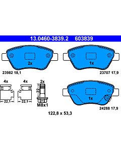 ATE 13046038392 KIT PASTIGLIE FRENO, FRENO A DISCO