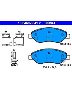 ATE 13046038412 KIT PASTIGLIE FRENO, FRENO A DISCO