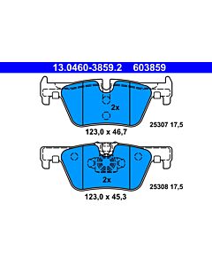 ATE 13046038592 KIT PASTIGLIE FRENO, FRENO A DISCO