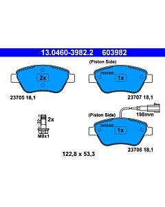 ATE 13046039822 KIT PASTIGLIE FRENO, FRENO A DISCO