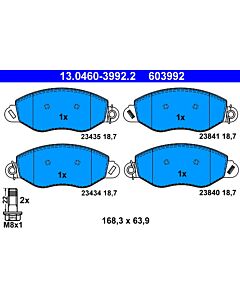 ATE 13046039922 KIT PASTIGLIE FRENO, FRENO A DISCO