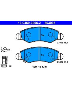 ATE 13046039952 KIT PASTIGLIE FRENO, FRENO A DISCO