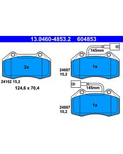 ATE 13046048532 KIT PASTIGLIE FRENO, FRENO A DISCO
