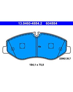 ATE 13046048842 KIT PASTIGLIE FRENO, FRENO A DISCO