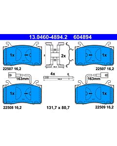ATE 13046048942 KIT PASTIGLIE FRENO, FRENO A DISCO