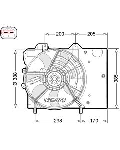 DENSO DER21024 VENTOLA, RAFFREDDAMENTO MOTORE