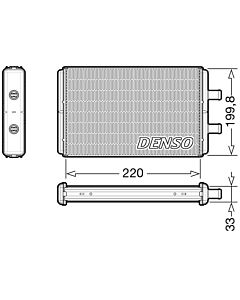DENSO DRR12016 SCAMBIATORE CALORE, RISCALDAMENTO ABITACOLO