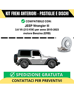 KIT FRENI ANTERIORI (Pastiglie e Dischi) per JEEP Wrangler III 3.6 V6 213 kw anno 2015-2023