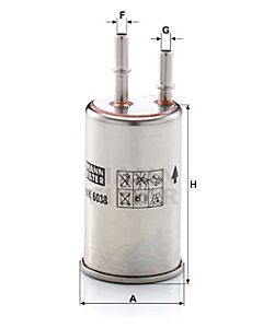 MANN-FILTER WK6038 FILTRO CARBURANTE
