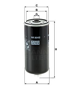 MANN-FILTER WK8542 FILTRO CARBURANTE