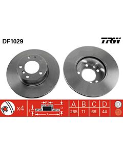 TRW DF1029 DISCO FRENO