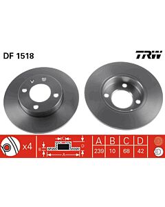 TRW DF1518 DISCO FRENO