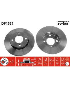 TRW DF1521 DISCO FRENO