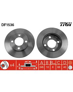 TRW DF1536 DISCO FRENO