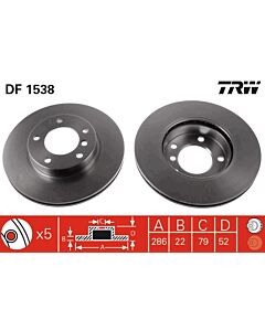 TRW DF1538 DISCO FRENO