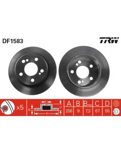 TRW DF1583 DISCO FRENO