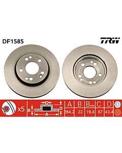 TRW DF1585 DISCO FRENO