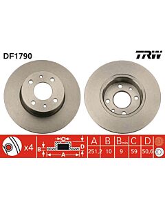 TRW DF1790 DISCO FRENO