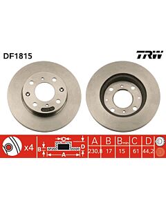 TRW DF1815 DISCO FRENO