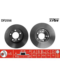 TRW DF2556 DISCO FRENO