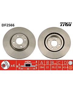 TRW DF2566 DISCO FRENO