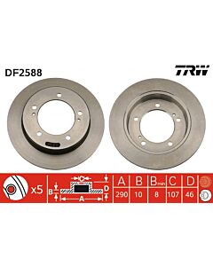 TRW DF2588 DISCO FRENO