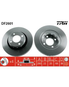 TRW DF2601 DISCO FRENO