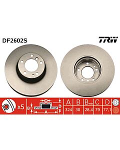 TRW DF2602S DISCO FRENO