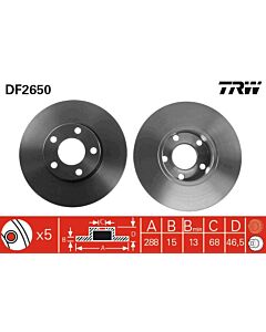 TRW DF2650 DISCO FRENO