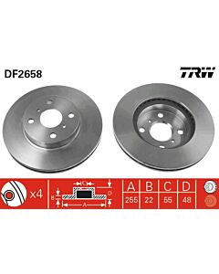 TRW DF2658 DISCO FRENO