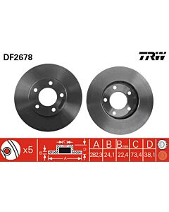 TRW DF2678 DISCO FRENO