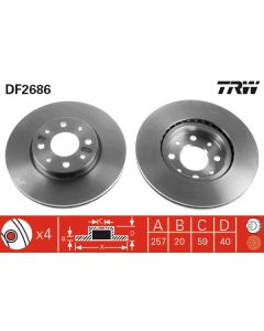 TRW DF2686 DISCO FRENO