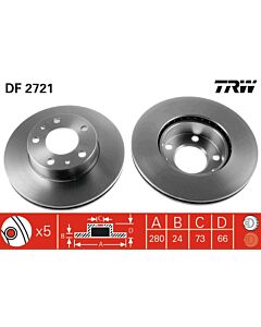 TRW DF2721 DISCO FRENO