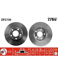 TRW DF2730 DISCO FRENO