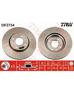 TRW DF2734 DISCO FRENO