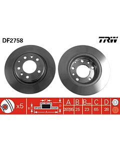 TRW DF2758 DISCO FRENO