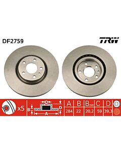 TRW DF2759 DISCO FRENO