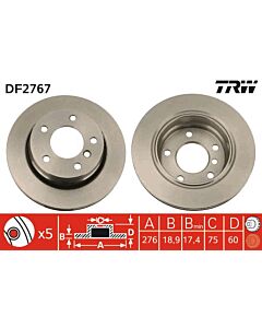TRW DF2767 DISCO FRENO