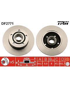 TRW DF2771 DISCO FRENO